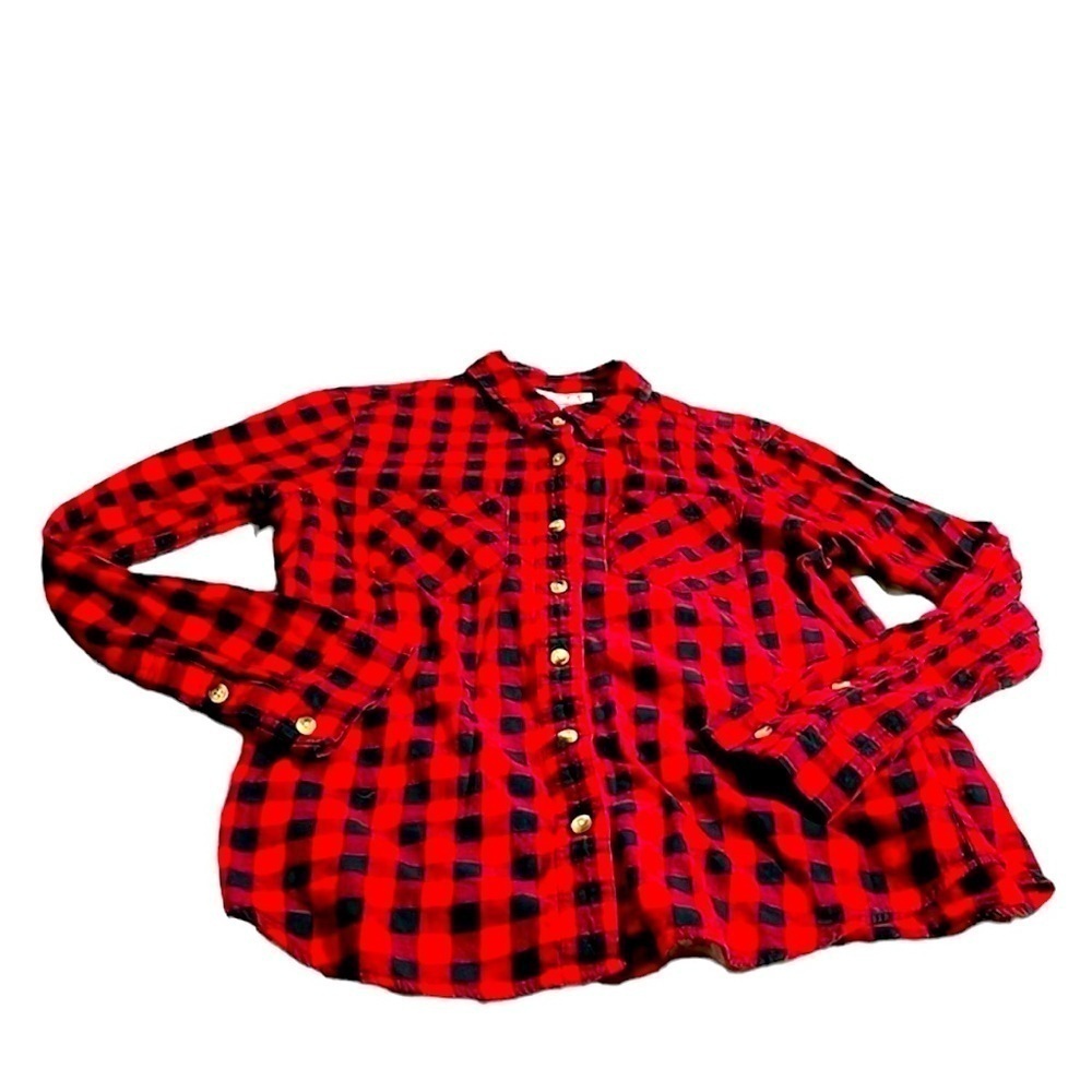 SO women’s size medium red and black buffalo plaid